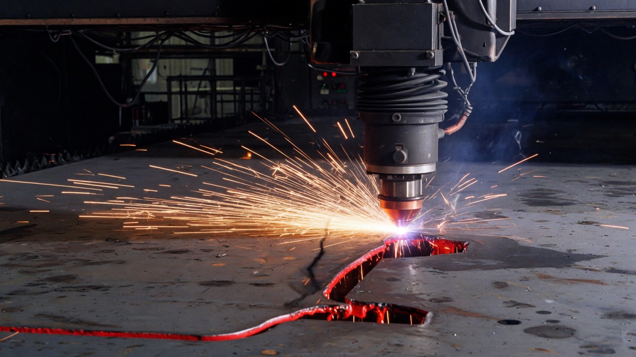 Illustrative industrial laser cutting