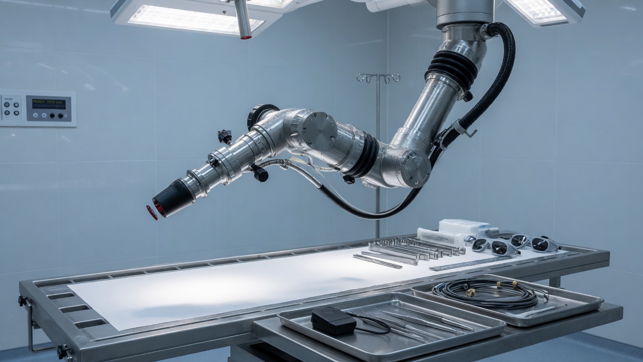 Illustrative medical CO2 laser arm